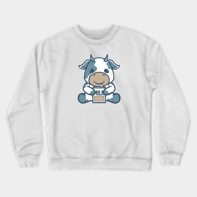 CUTE COW Crewneck Sweatshirt by BERKAH SERAWUNG